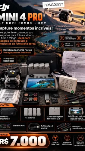 Drone em excelente estado de conservação