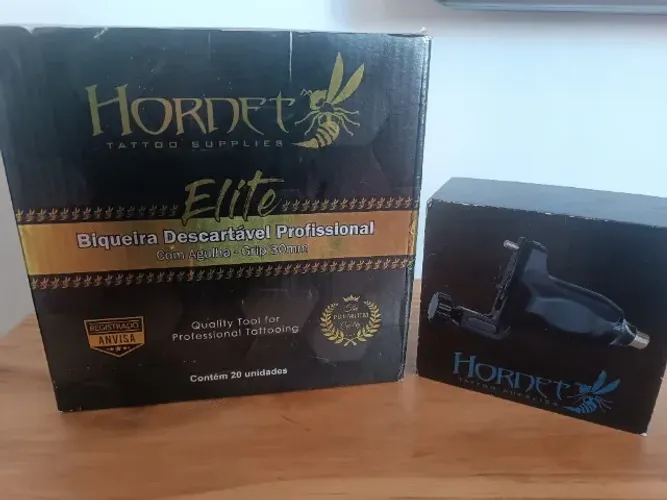 Kit tatuagem completo - Máquina + Font + Acessórios (Hordet)