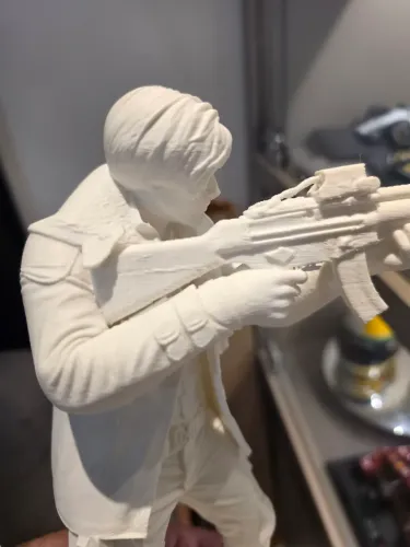 Leon S Kennedy impressão 3d branco