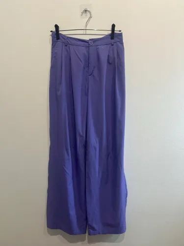 Calça Pantalona de Alfaiataria SHEIN Lilás - Tam. M