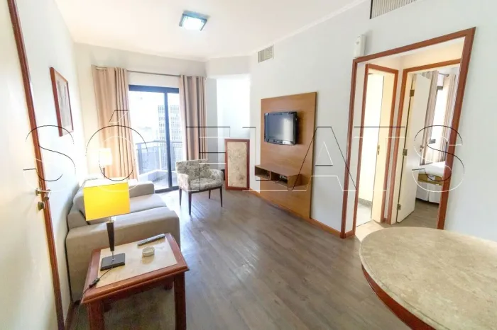 Flat para locação com 1 dorm. e 42m² na rua do Shopping Center 3 ao lado da Avenida Paulis
