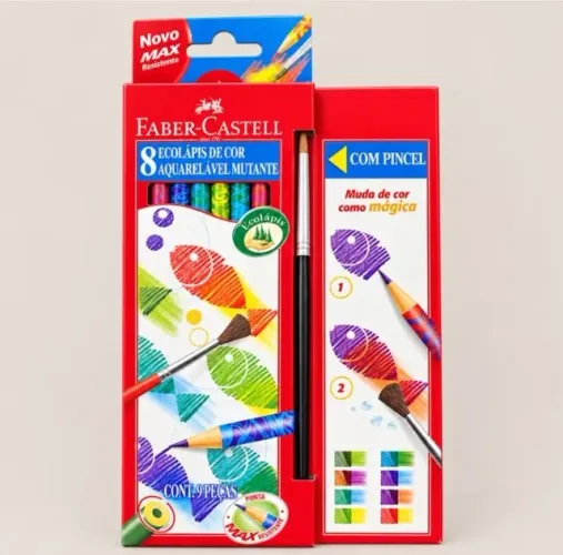Lápis de cor Faber Aquarelável 8 cores