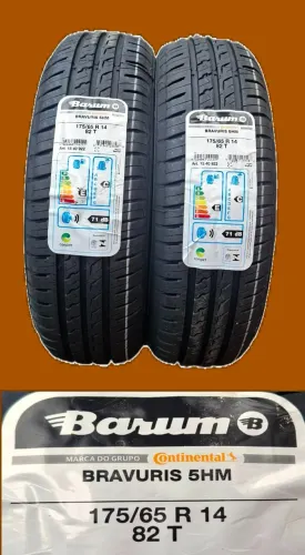 Par de Pneus Aro 14 Barum 175 x 65 Bravuris_Mont + Balanc Grátis_Aceito Cartão*