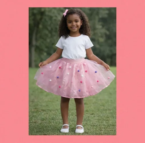 Saia de tule menina 7 anos