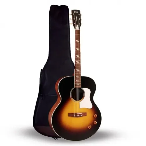 Violao Eletro-Acustico Cort Com Capa CJ RETRO VSM/B