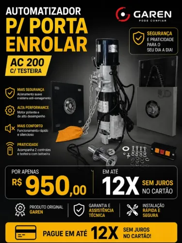 AUTOMATIZADOR P/PORTA ENROLAR