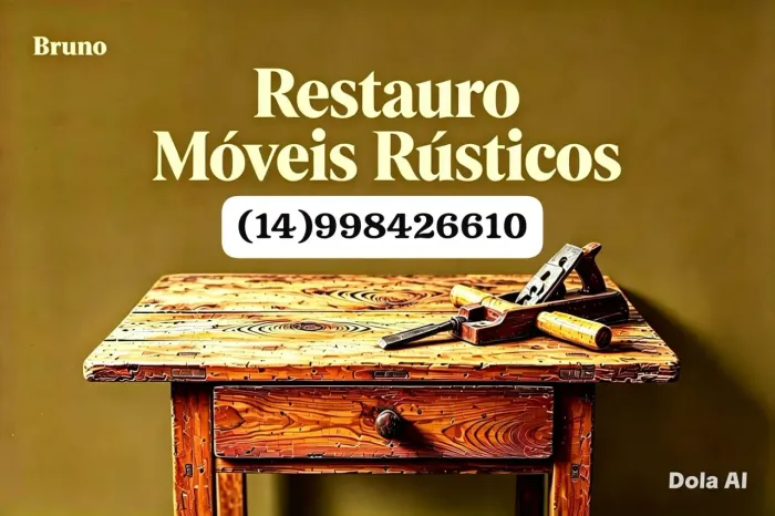 Faço acabamento em móveis rústicos 