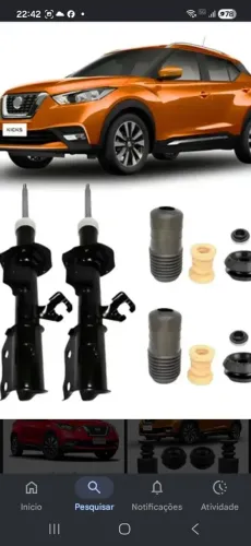 Vendo kit amortecedor dianteiro completo nissan versa kinkis marchi 250 semi novo 