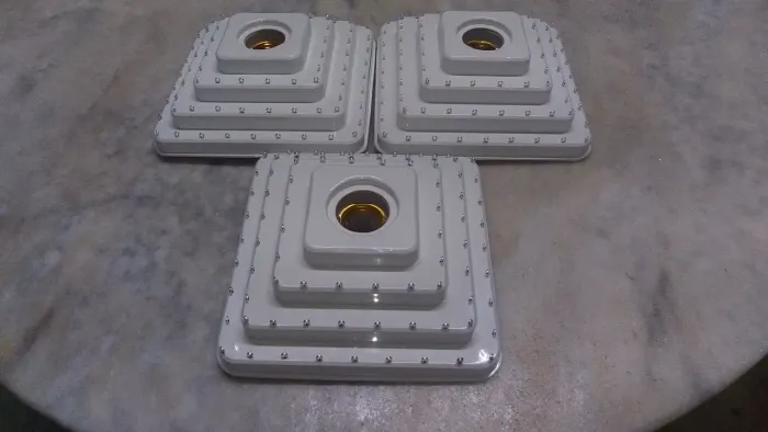 03 Base para lustre quadrada 19 cm por 19 cm