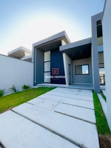 Casa com 3 dormitórios à venda em rua privativa, 90 m² por R$ 449.000 - Timbu - Eusébio/CE