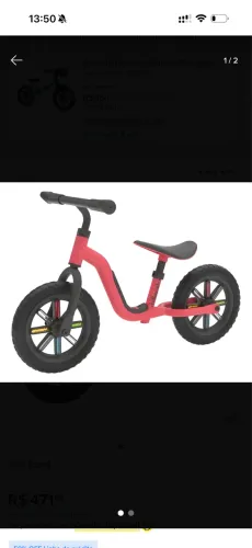 Bicicleta de equilíbrio 