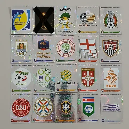 Copa Do Mundo 2010 Kit Com 19 Figurinhas Brilhantes
