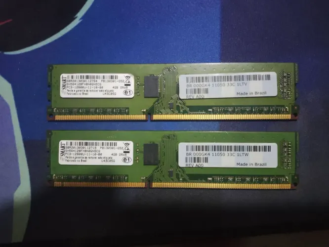 Kit memória 2x4gb, total 8GB, 1333mhz