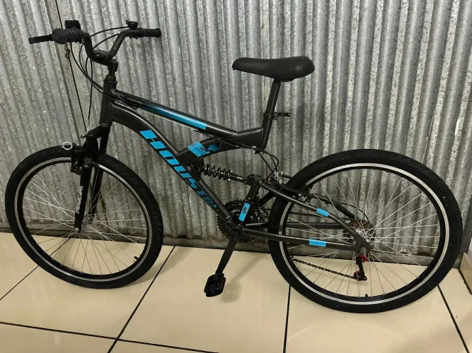 Bicicleta Houston Alumínio com Marchas e Amortecedor - Só Pegar e Andar