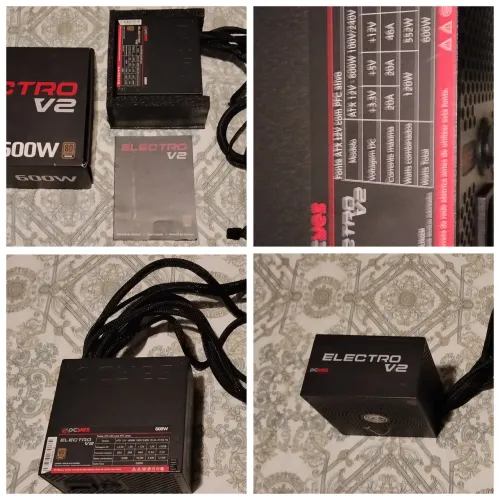Fonte PCYES Electro V2 600W Real 80 Plus