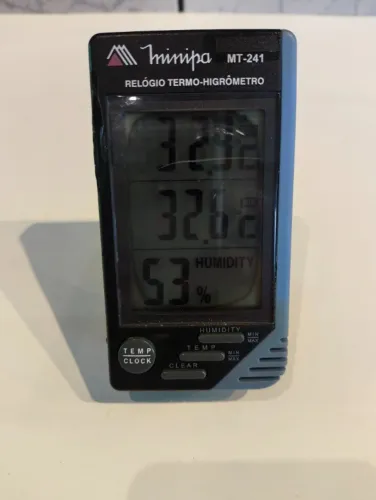 Relógio Termo-Higrômetro Digital Minipa MT-241 vintage -USADO