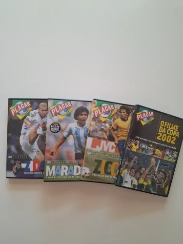 Kit com 4 DVDs edição especial Revista Placar (para colecionadores) 4 DVDs exclusivos