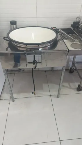 Fritadeira De Pastel Salgados Grande Com Tacho 25 Litros 