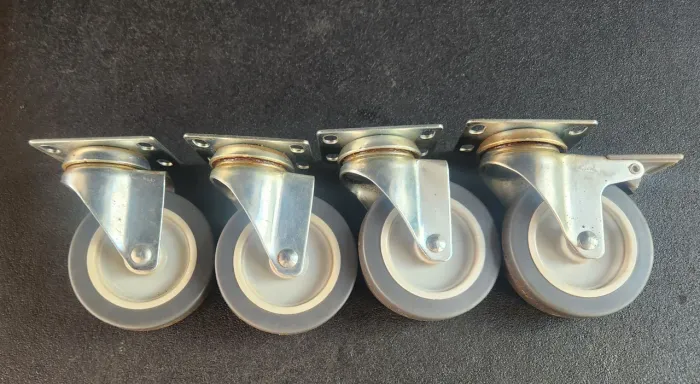 Kit 4 rodízios giratorios 3"