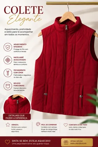 Colete vermelho Lauren Ralph lauren 