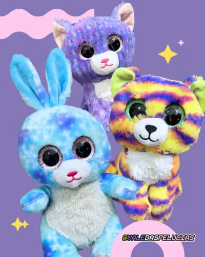 20 Pelúcias para máquina de pelúcia - mix olhos de vidro