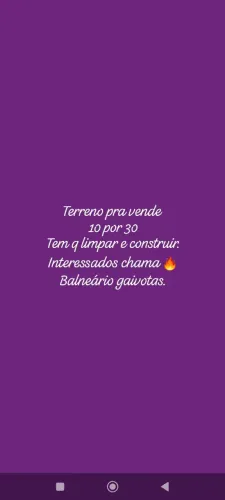 Vende se terreno em matinhos