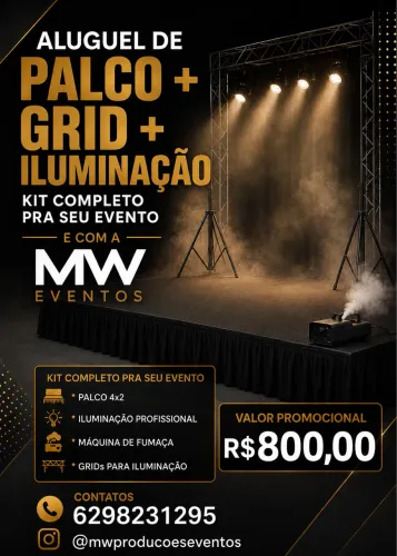 PALCO + ILUMINAÇÃO + ESTRUTURA 