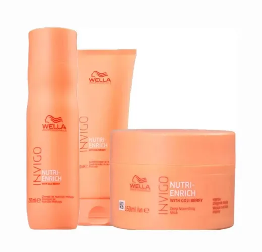 #SUPERDESAPEGO Kit completo Wella Invigo Nutri shampoo + condicionador 250ml + máscara 