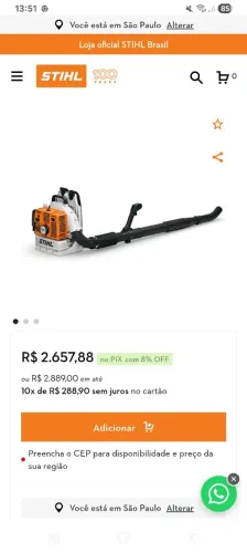 Soprador stihl costal 450
