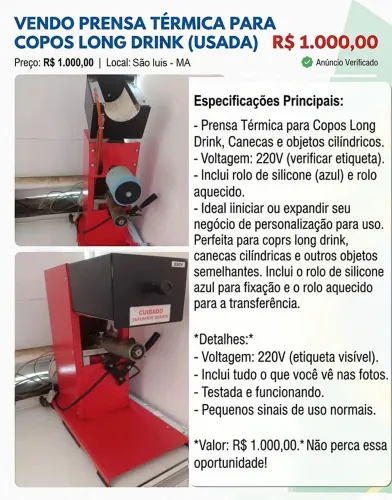 Máquina de estampar copos