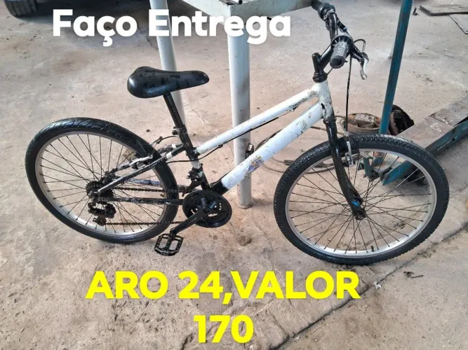 Bicicleta aro 24, Faço Entrega 