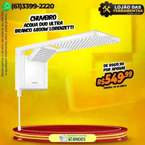Chuveiro Acqua Duo Ultra Branco 6800w Lorenzetti