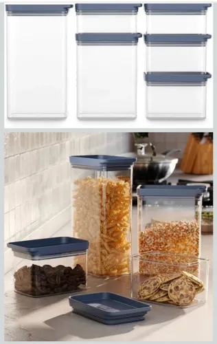Kit de 6 potes herméticos e organizadores da Electrolux empilháveis e modulares