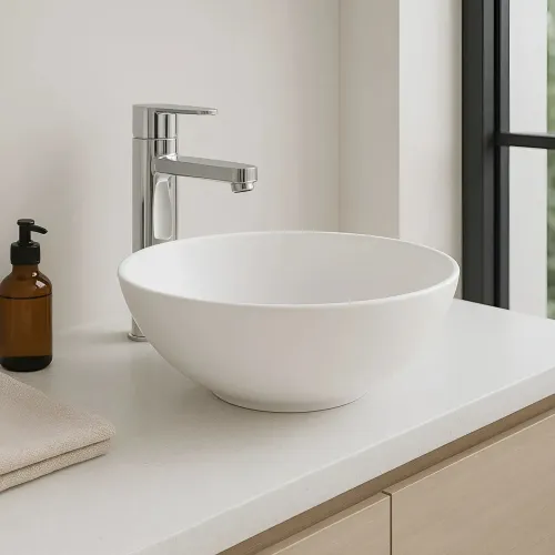 Cuba De Apoio Sobrepor Redonda 29cm Banheiro Lavabo Decor