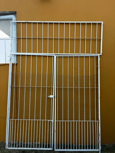 Portão de grade, pintura epóxi aceito cartão de crédito