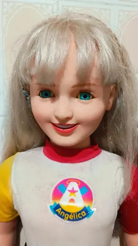 Boneca Angélica 80cm Baby Brink Antiga Modelo Clássico