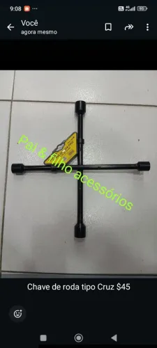 Chave de roda tipo Cruz
