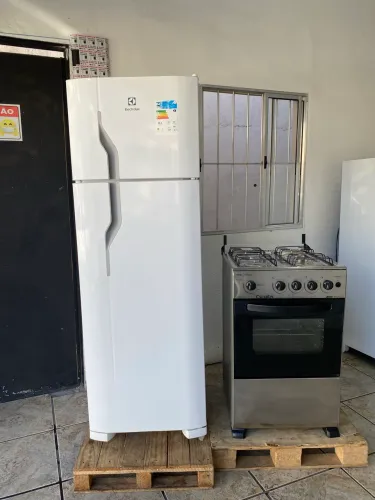 Geladeira Duplex E fogão Inox - ENTREGO