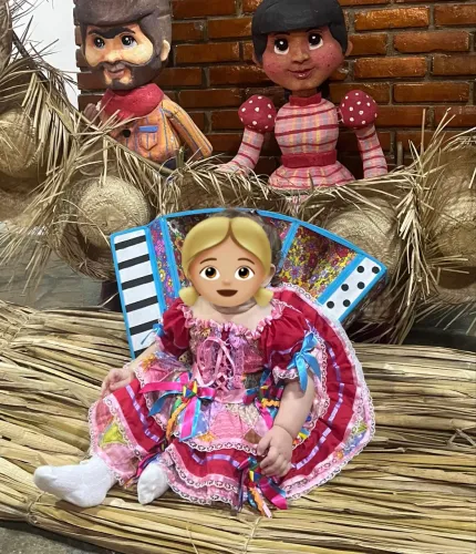 Vestido São João 8M a 1 Ano