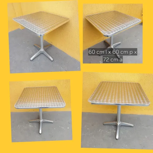 Mesa em alumínio 60x60cm