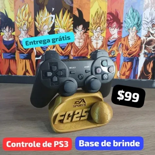 Controle de Ps3 sem fio mais base