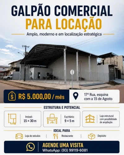 Alugo galpão