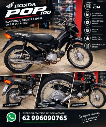 Vende-se Moto Honda Pop100 ano 2014