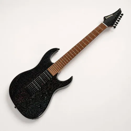 Guitarra SuperStrato Waldman 7 cordas - Black Sparkle