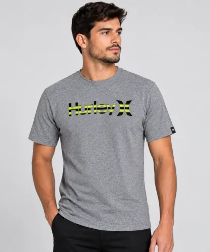 Camiseta Hurley One & Only Warp Tamanho M Grey
