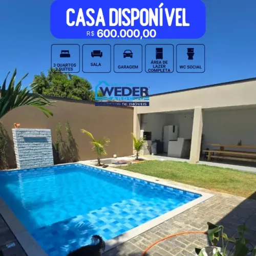 Vendo casa excelente financiável;