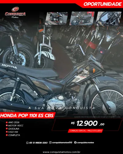 Pop 110I CBS 2026 - Apenas 5.922Km