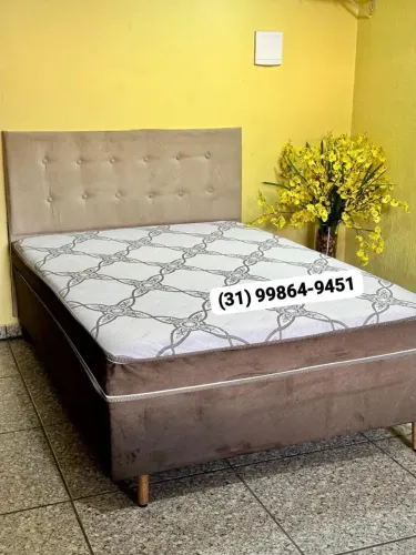 Cama Box Casal (10 cm de espuma) Direto da Fábrica - Promoção I Pagamento na entrega!
