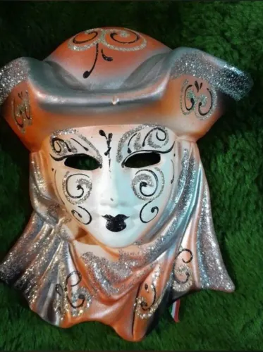 máscara veneziana hand painted vintage