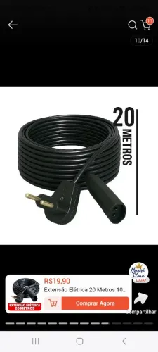 Extensão 20 metros 10a